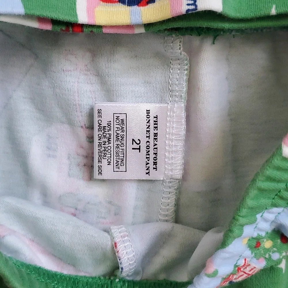 The Beaufort Bonnet Company Christmas Holiday Toddler Girls Pajamas Sz2T
